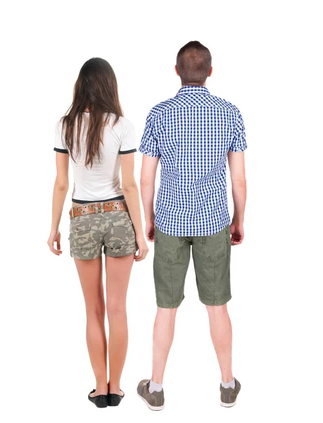 Back view of young couple — Stock Photo, Image