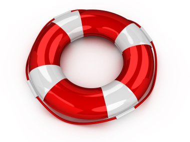 3d lifebuoy izole