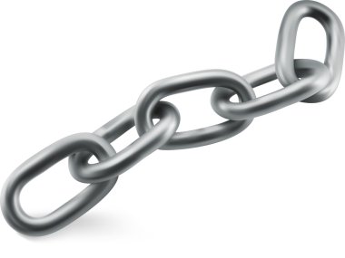 Steel chain isolated clipart