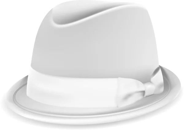 White bowler hat — Stock Vector