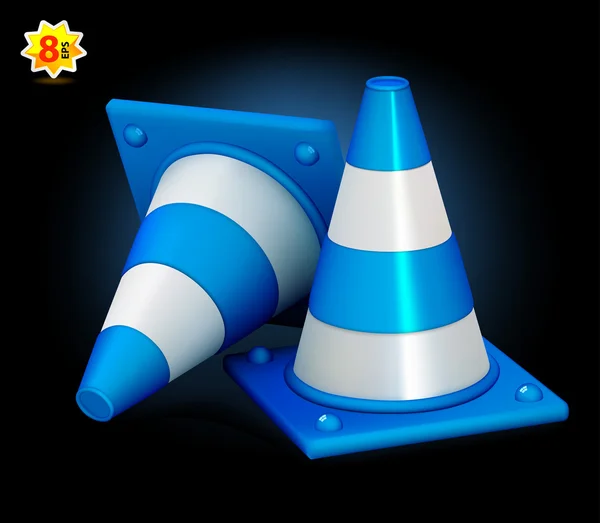 Traffic cones — Stock Vector