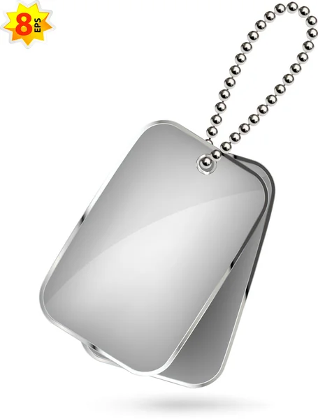 Dog tags isolated on white background - vector illustration Stock