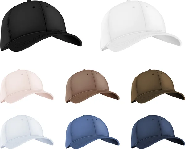 Beyzbol şapkaları şablon seti.