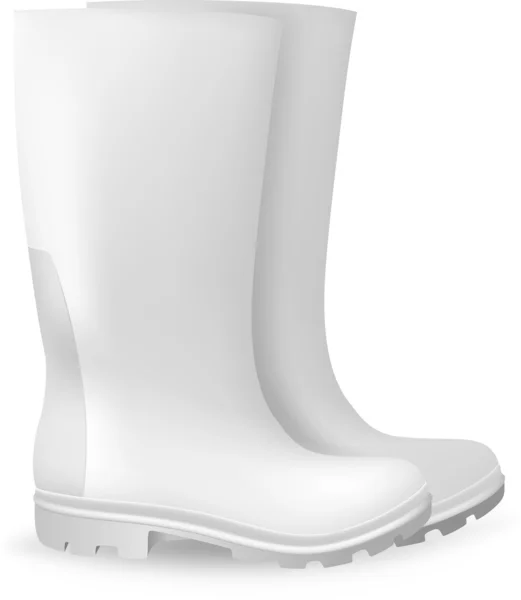 Modèle de bottes blanches en caoutchouc de sécurité . — Image vectorielle