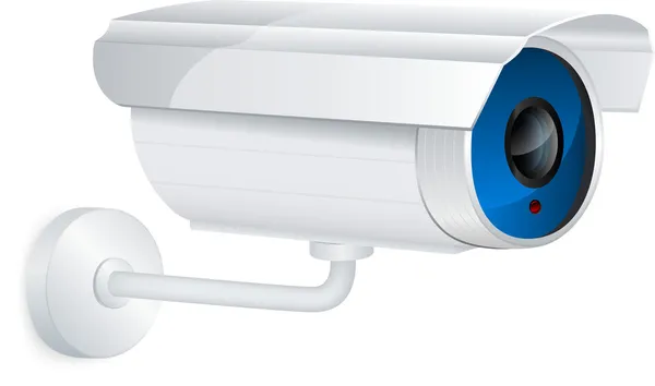 Videocamera di sicurezza montata a parete — Vettoriale Stock