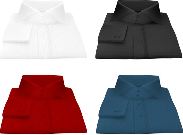 Erkekler boş katlanmış gömlek şablonu.