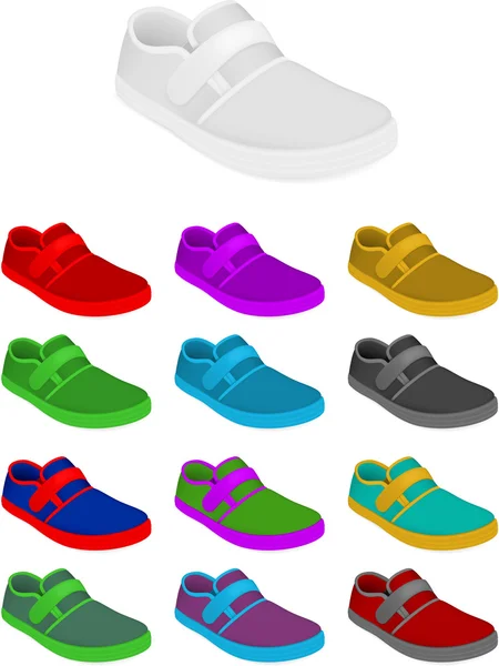 Sneakers set template — Stock Vector