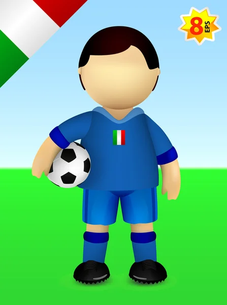 Jogador de futebol nacional italiano —  Vetores de Stock