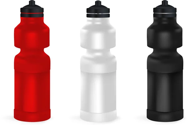 dizi boş Bisiklet plastik su şişeleri.