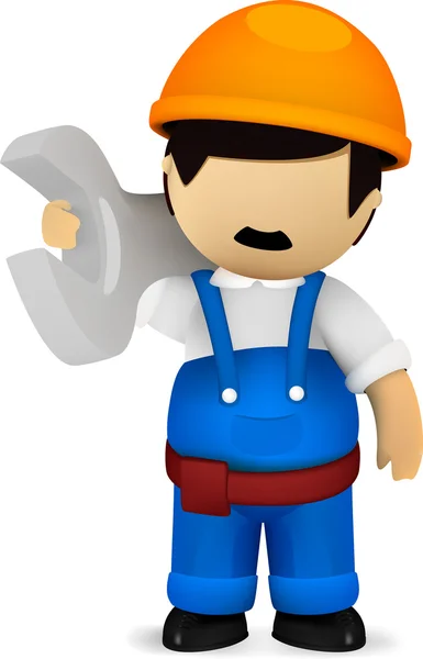 No worries, repairman in here! — Stock Vector