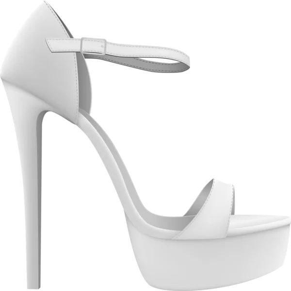 High-heeled blank shoe template. — Stock Vector