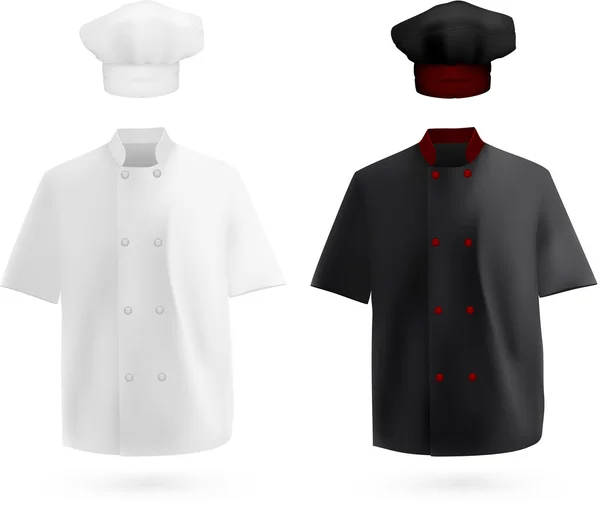 Chef uniform: shirt and hat — Stock Vector