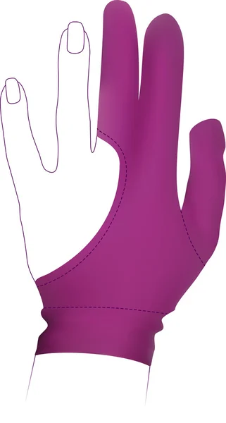 Женская перчатка для снукера . — стоковый вектор