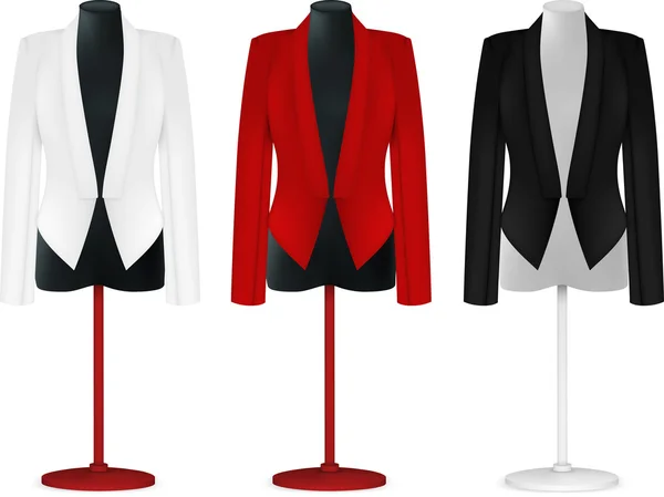 Klasik kadın düz ceket şablonu.