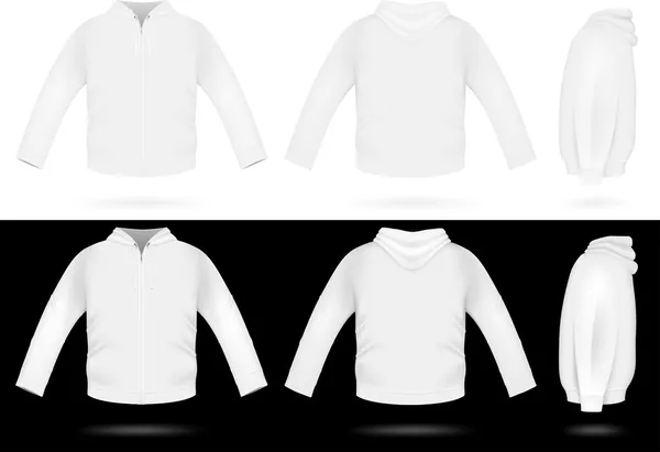 Plain training hooded sweatshirt template. — Stock Vector