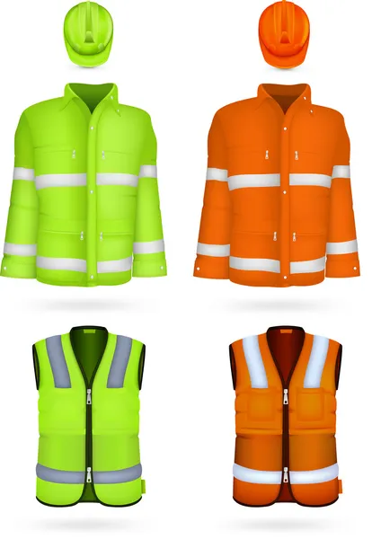 Emanet ceket, yelek ve kask.