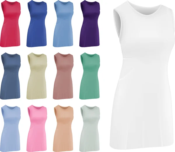 Modèle de robe netball femme unie — Image vectorielle