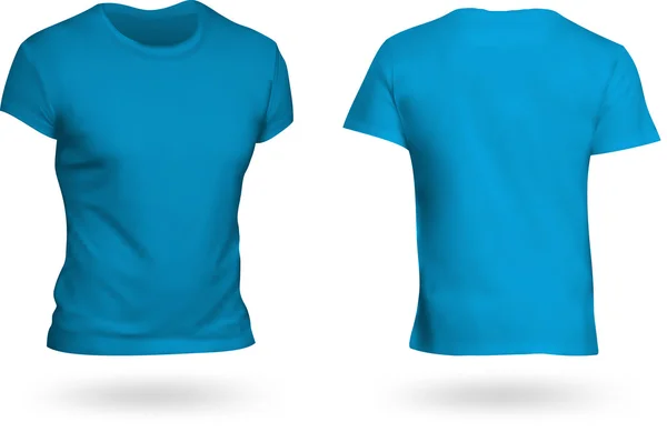 Modelo de t-shirt azul . — Vetor de Stock