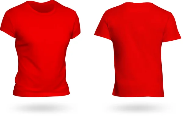 Plantilla de camiseta roja . — Vector de stock