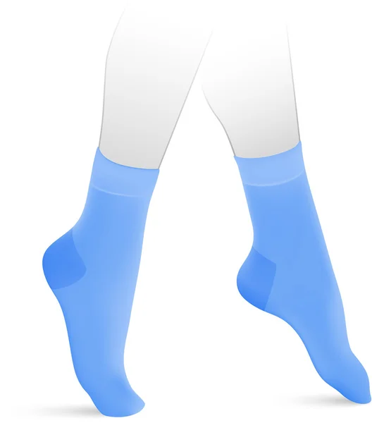 Blauw, vrouwen sokken — Stockvector