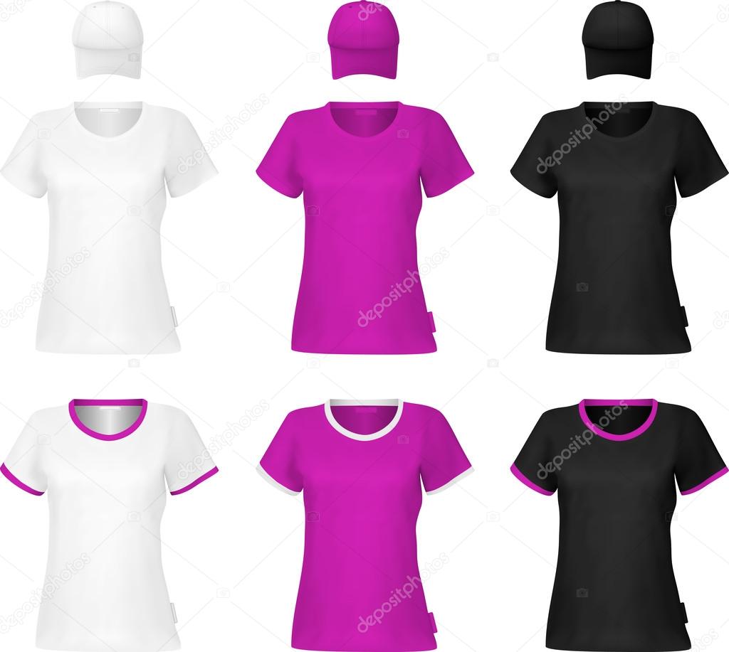 Plain purple t-shirt template.