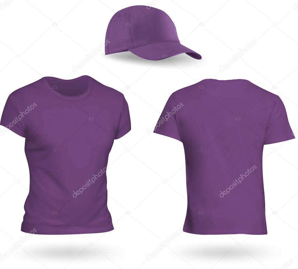 Blank uniform template set: t-shirt and a cap