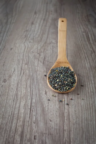Black lentils — Stock Photo, Image