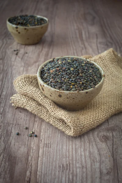 Black lentils — Stock Photo, Image