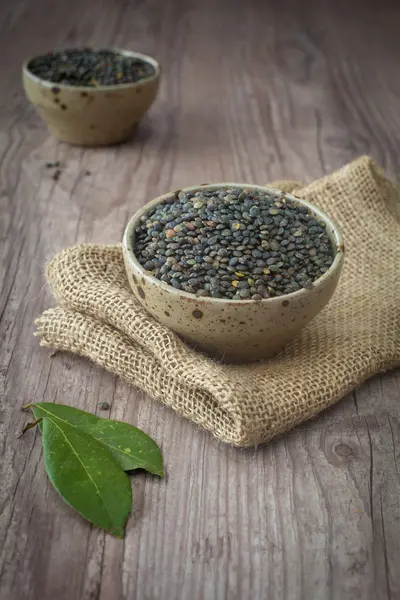 Black lentils — Stock Photo, Image