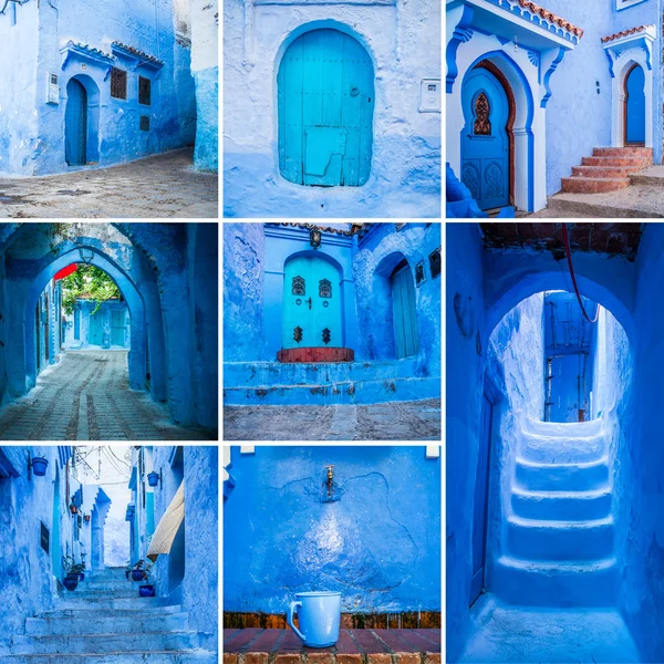 Colagem Chefchaouen — Fotografia de Stock