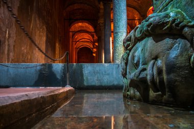 Medusa, Basilica cistern Istanbul clipart