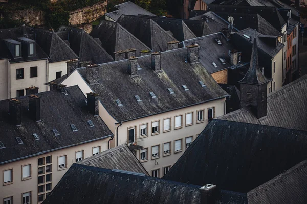 Bela Arquitetura Telhados Grund Cidade Velha Luxemburgo — Fotografia de Stock