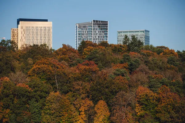 Panoramisch Uitzicht Moderne Gebouwen Wijk Kirchberg Stad Luxemburg — Stockfoto