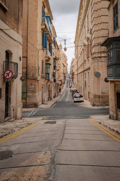 Ulice Architektura Vallettě Hlavním Městě Ostrova Malta — Stock fotografie