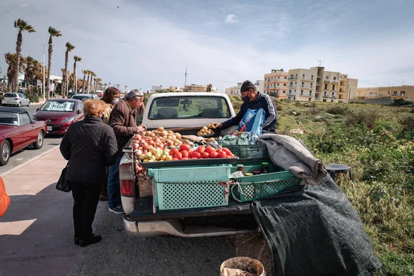 Local Farmer Vendor Malta — Foto de Stock