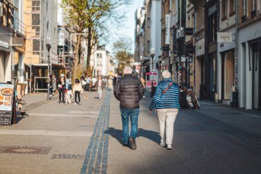 Luxembourg-April 2022: Street life in the capital city