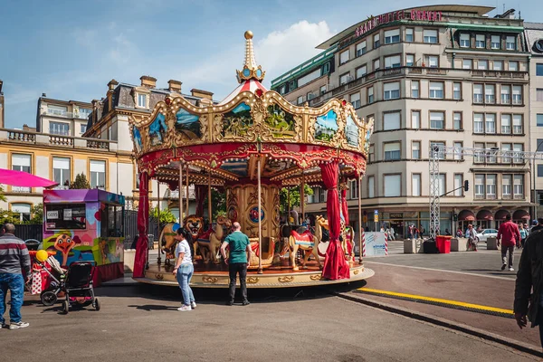 Luxemburg Mai 2022 Ikonisches Karussell Für Das Oktavfest Der Stadt — Stockfoto