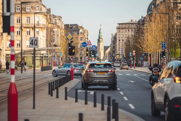 Luxembourg Avril 2022 Vie Rue Dans Capitale — Photo