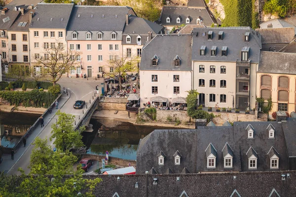 Luxembourg April 2022 Full Bloom Cherry Tree City — Stock fotografie