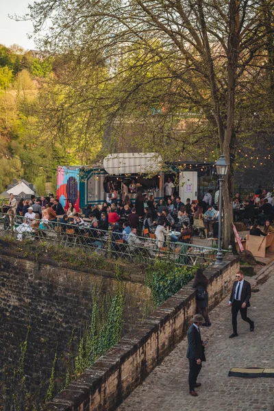 Luxembourg April 2022 Street Life Capital City — стоковое фото