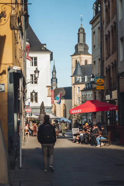 Luxembourg April 2022 Street Life Capital City — Foto de Stock