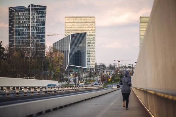 Luxembourg April 2022 Skyline European District Kirchberg — Stockfoto