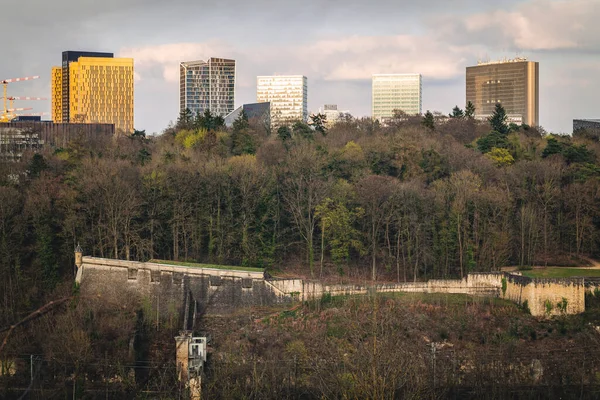 Luxembourg April 2022 Skyline European District Kirchberg — ストック写真