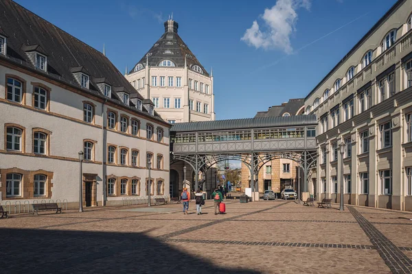 Luxembourg April 2022 Street Life Grand Duchy Capital —  Fotos de Stock