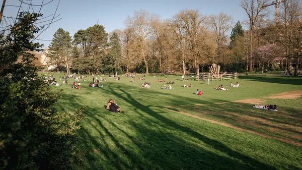 Luxembourg April 2022 Sunny Day City Public Parks — Fotografia de Stock