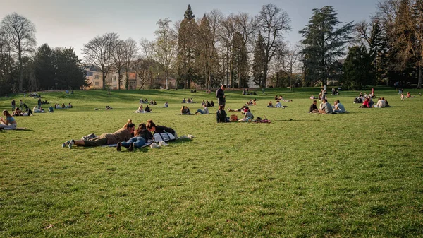 Lussemburgo Aprile 2022 Giornata Sole Nei Parchi Pubblici Cittadini — Foto Stock