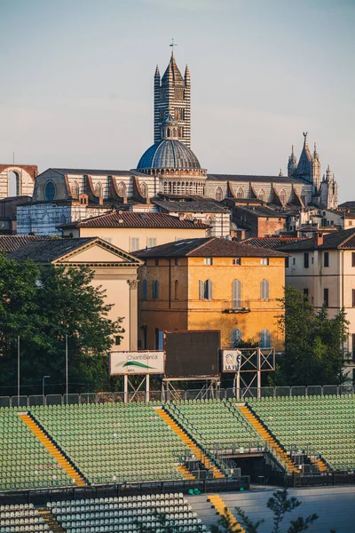 Siena Itália Setembro 2021 Vista Antigo Estádio Cidade — Fotografia de Stock