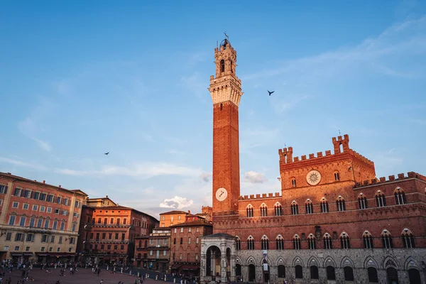 Siena Włochy Wrzesień 2021 Niesamowita Architektura Piazza Del Campo — Zdjęcie stockowe