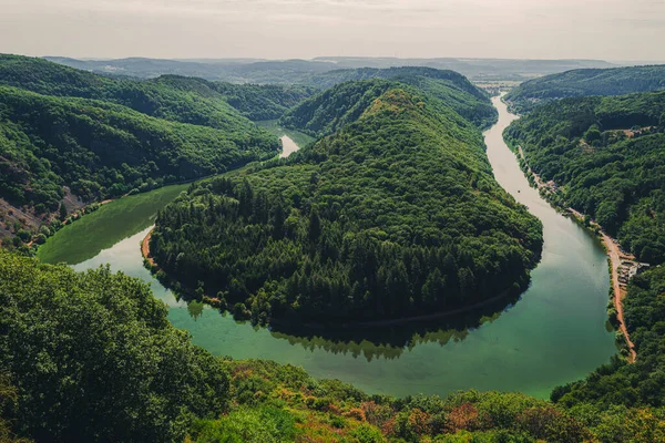 Saarschleife Scenic View Saar River Germany — Stockfoto