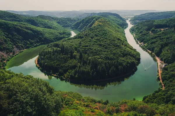 Saarschleife Het Landschappelijke Uitzicht Saar Duitsland — Stockfoto